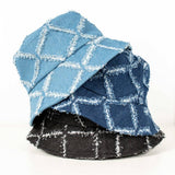 Diamond Print Bucket Hat – Blue