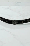 Handmade Black Western Hat Band with Star Concho