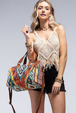 Kingston Hand-Woven Cotton & Chenille Boston Bag