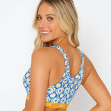 Arya Printed Bralette – Blue Amalfi | JadyK