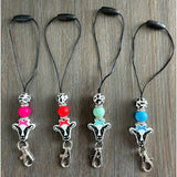 Cow Head Western Car Freshie Freshener Hanger Blue