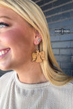 Western Cowgirl Tempe Thunderbird Leather Dangle Earrings