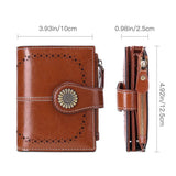 Lena Vegan Leather Laser-Cut Wallet | Black