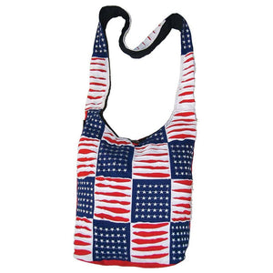 American Flag Cotton Shoulder Bag
