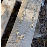 3 Bit Snaffle Horse Bit Layering Necklace Mixed Metal Western Equestrian Jewelry