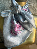 Pastel Blue Lacy Rose Wild Rag
