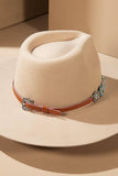 Navajo-Style Concho Hat Band — Turquoise Stone & Metal