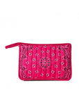 Haute Shore Beau Hot Pink Bandana Print Pouch