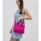 Sky's The Limit Woven Small Neoprene Crossbody Tote | Fuchsia