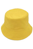 Solid Color Cotton Bucket Hat Yellow