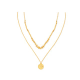 Ellissa Multi-Layer Daisy Charm Necklace in Gold