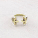 Western Horse Bit Ring – Two Tone