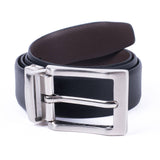 Men's Genuine Leather Reversible Dress Belt | Black & Brown