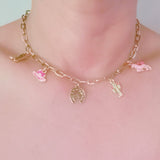 Yeehaw Cowgirl Rodeo Charm Necklace Western Icons