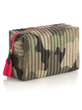 Ezra Large Boxy Cosmetic Pouch | Camo | Quilted Nylon