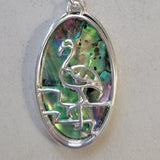 Sarina Beach Abalone Flamingo Necklace