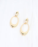 Emilia Oval Door Knocker Earrings – Gold