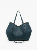 Celeste Distressed Hobo with Dual Handles and Crossbody Insert Peacock Blue