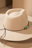 Turquoise & Wood Bead Hat Band