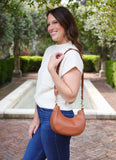 Kiara Crescent Handbag Camel Brown