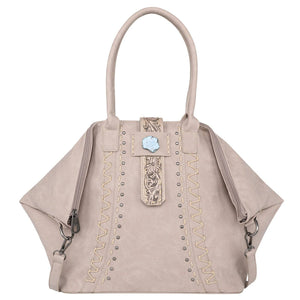 Montana West Tooled Tote Tan