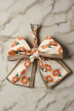 Coquette Floral Orange Scarf Bow Purse Charm