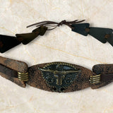 Handmade Western Hat Band with Bull Head Concho