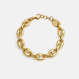 Equestrian Twist Link Bracelet – Horsebit-Inspired Gold
