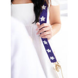 Purple Star Beaded Crossbody Bag Strap