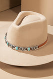 Steer Head Hat Band — Turquoise Stone & Metal