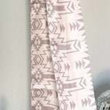 Los Altos Long Aztec Western Southwestern Cowgirl Scarf Cream Taupe