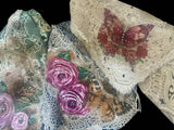 Vintage Hand Painted Butterfly Bandana