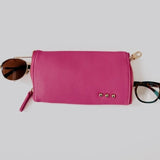 Skyla Dual Glasses Case Holder Fuchsia Pink
