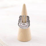 Silver Western Buckle Stretch Ring