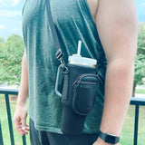 Hydration Harness Crossbody Tumbler Holder Black