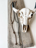 Navajo Style Pearl Y Necklace – Copper Western Pendant