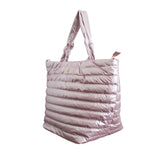 Puffer Quilted Tote Bag – Ice Pink