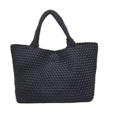 Sky's The Limit Large Woven Neoprene Tote | Black
