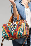 Kingston Hand-Woven Cotton & Chenille Boston Bag