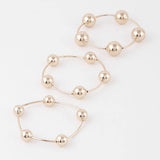 Gold Triple Beaded Bracelet