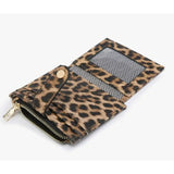 Light Grey Cheetah Print Mini Snap Wallet/Card Holder