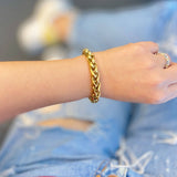 18K Gold Chain Link Bracelet – Tarnish & Water Resistant