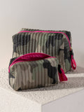 Ezra Large Boxy Cosmetic Pouch | Camo | Quilted Nylon