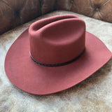Tooled Vegan Leather Western Hat Band with Silver-Tone Buckle