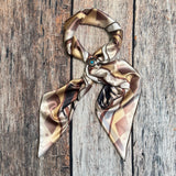 Horses Print Silky Wild Rag | 36x36 | Brown