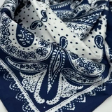 Blotted Navy Paisley Western Southwestern Wild Rag Scarf Accent