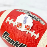 Football Faceted Square Stud Earrings