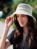 Allison Paper Straw Bucket Hat in Ivory