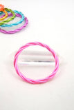 Twisted Thai Buddhist Temple Mantra Bangle – Fluo Pink | Small/Medium