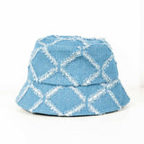 Diamond Print Bucket Hat – Blue